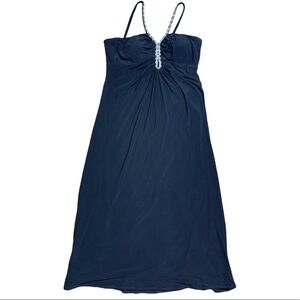 LAURA PLUS Maxi Occasional/Cocktail Gown With Plunging Beaded Neckline Black 16W